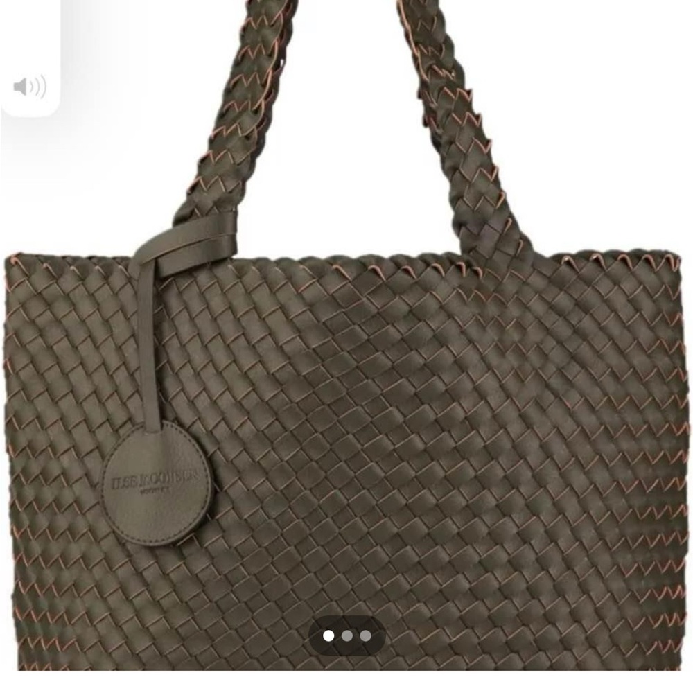 Preowned  Else Jacobsen Hornbaek  leather Woven Braided large tote Excellent